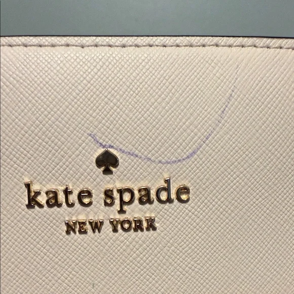 kate spade Cream and Tan Satchel with Black Handles - Picture 7 of 12